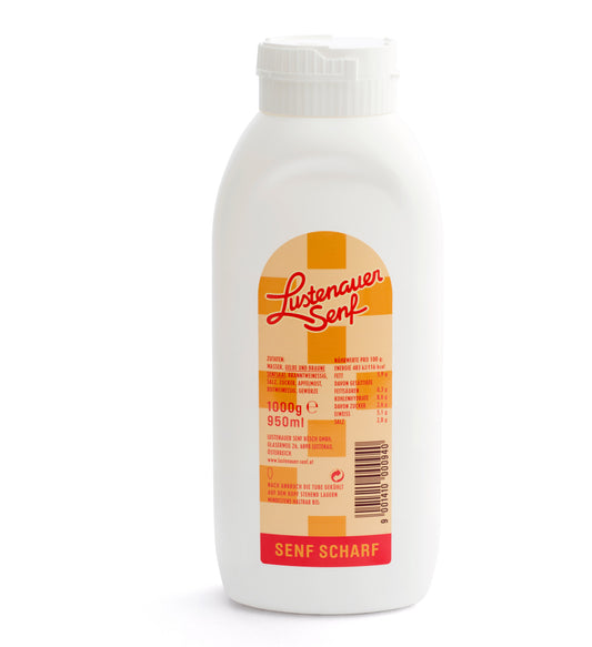 Lustenauer Senf scharf Flasche
